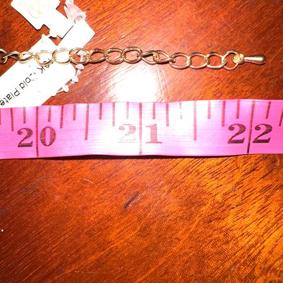 NWT 2 Chic Necklace 18K Gold Plated 2Chic Pendant Brown stone Multilayer Western - Picture 4 of 9